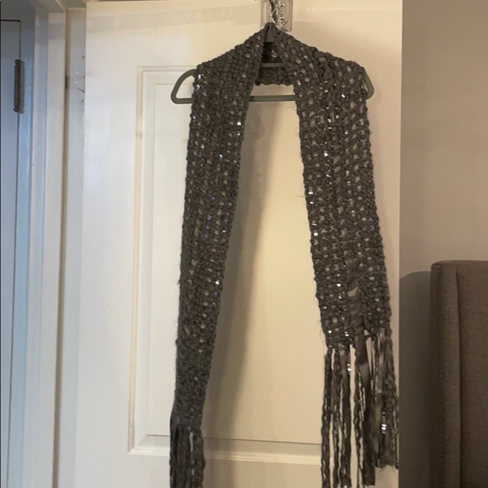 Express - Gray Sequin Scarf